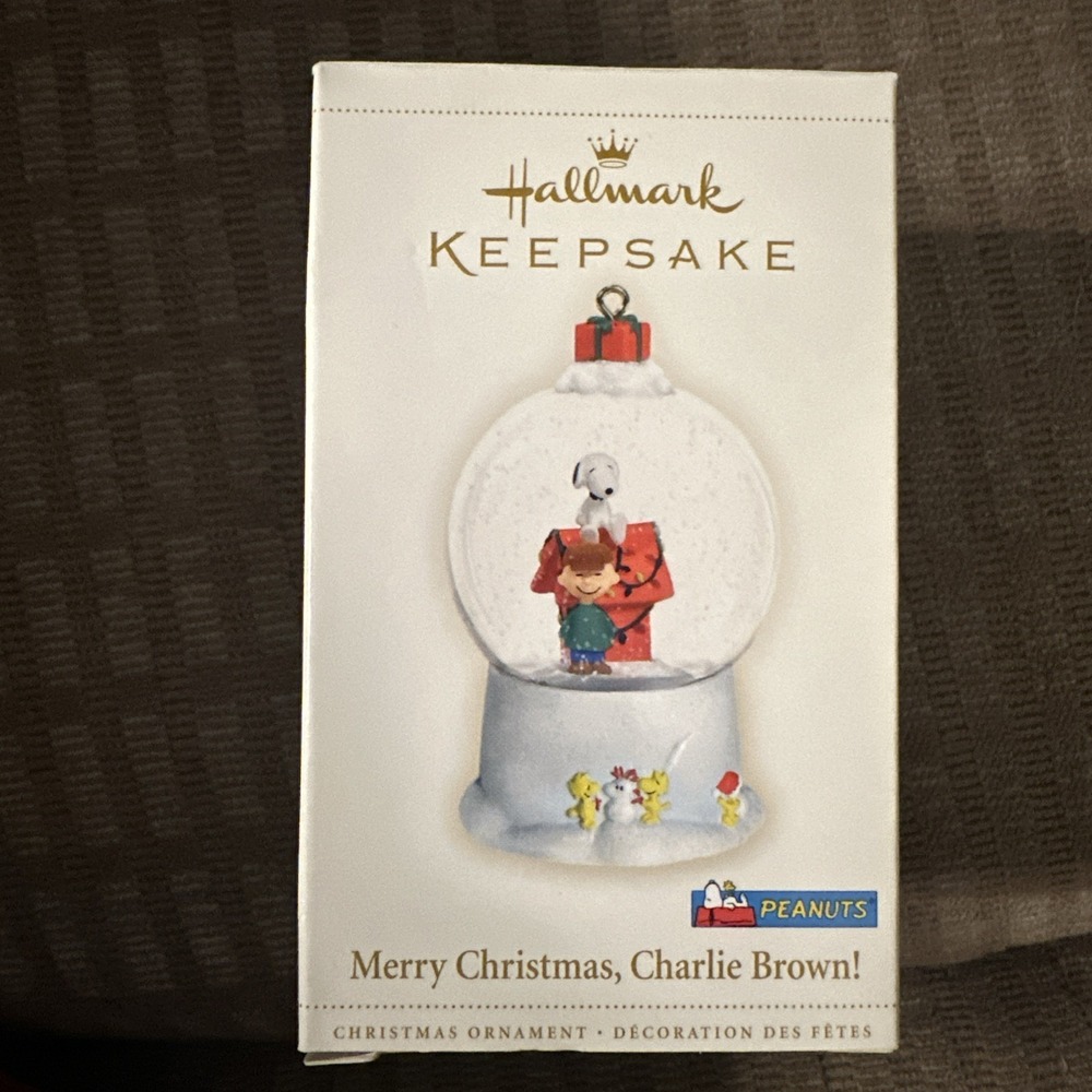 2006 Hallmark Peanuts Merry Christmas, Charlie Brown! Handcrafted And Glass New